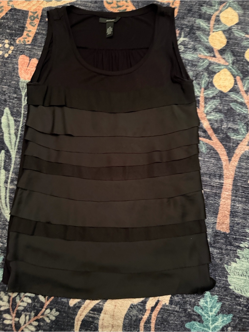 Black Layered Sleeveless tank top